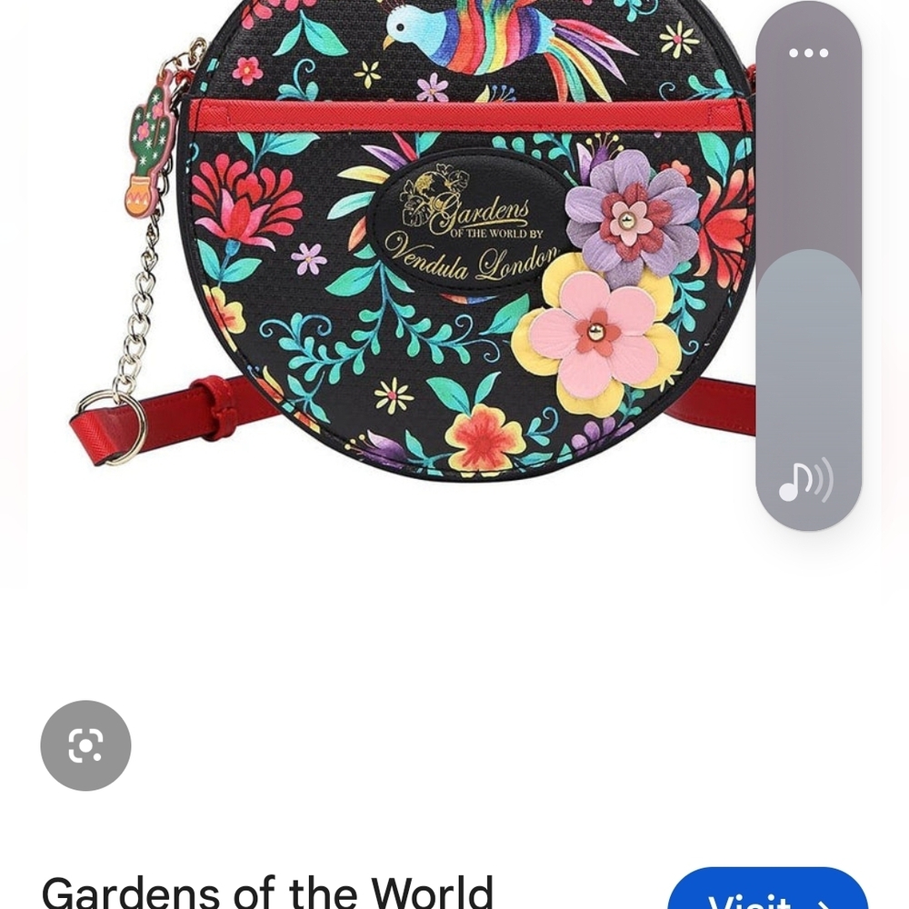 VENDULA LONDON Bag Colorful Floral Round Crossbody Bag